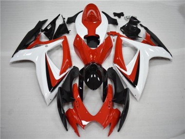 Kits Completo Carenagem Moto GSXR 600 / 750 K6 2006-2007 - Vermelho Preto