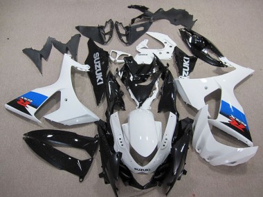 Moto Plástico GSXR 1000 K9 2009-2016 - Branco Preto