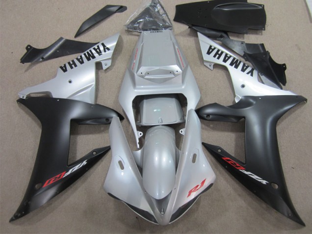 Moto Plástico R1 2002-2003 - Prata Preto Moto Plástico R1 2002-2003 - Prata Preto