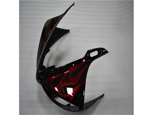 Moto Plástico R6 2003-2005 - Preto Vermelho Chama Moto Plástico R6 2003-2005 - Preto Vermelho Chama