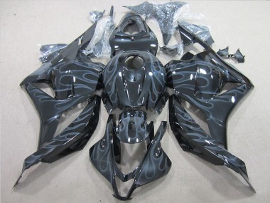 Moto Plásticos CBR 600RR 2009-2012 - Preto Prata Chama