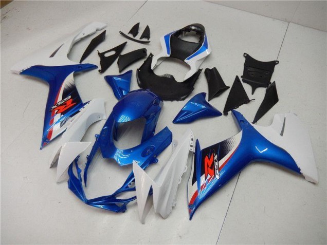 Moto Plásticos GSXR 600 / 750 K11 2011-2021 - Azul Branco Moto Plásticos GSXR 600 / 750 K11 2011-2021 - Azul Branco