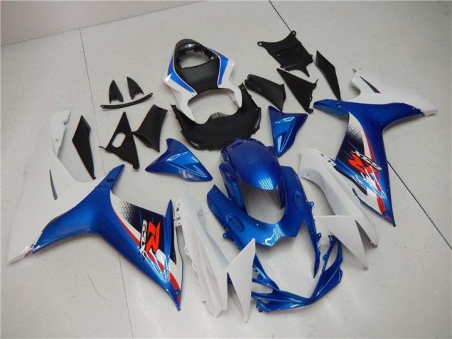 Moto Plásticos GSXR 600 / 750 K11 2011-2021 - Azul Branco Moto Plásticos GSXR 600 / 750 K11 2011-2021 - Azul Branco