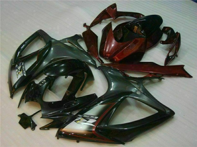 Moto Plásticos GSXR 600 / 750 K6 2006-2007 - Preto Vermelho Moto Plásticos GSXR 600 / 750 K6 2006-2007 - Preto Vermelho