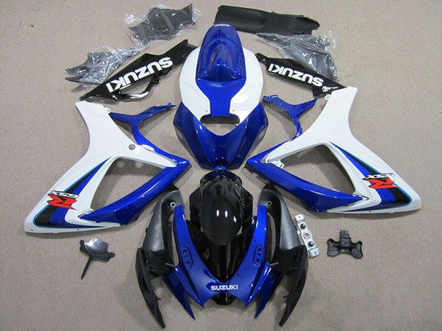 Moto Plásticos GSXR 600 K6 2006-2007 - Azul Branco Moto Plásticos GSXR 600 K6 2006-2007 - Azul Branco